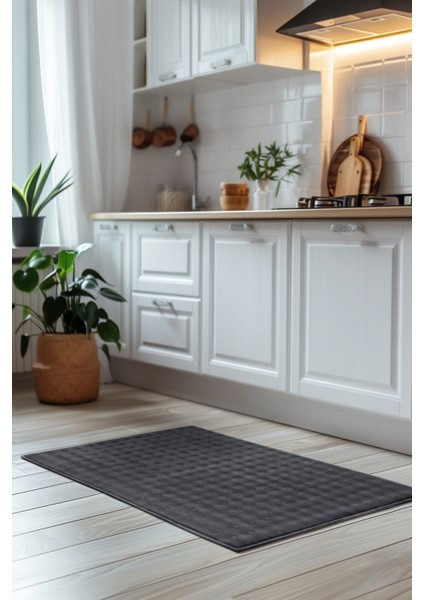 Puffy Bubble Antrasit Halı ve Yolluk | Ekstra Yumuşak, Kaymaz, Yıkanabilir, Dökülme Yapmaz indirimleri