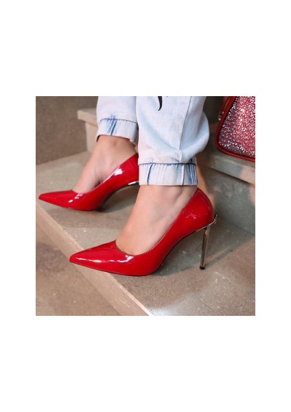 Kırmızı Rugan Stiletto