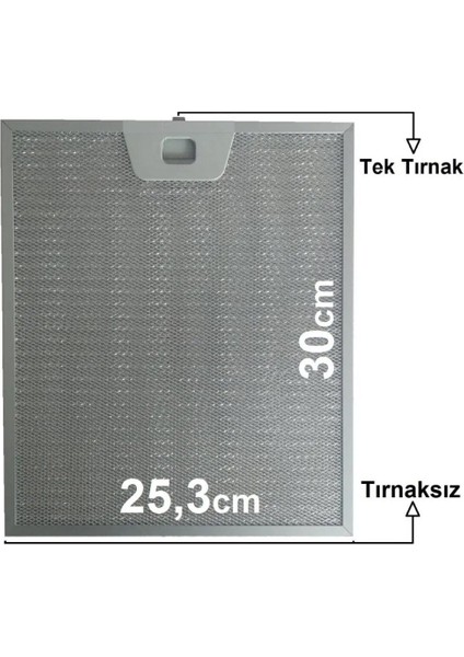 Zanussi ZHC615N, ZHC615W, ZHC615X, ZHC915N Uyumlu Davlumbaz Filtresi fiyatları