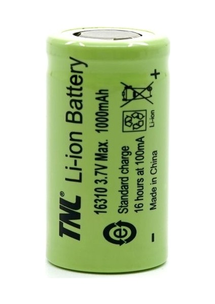 16310 3.7V 1000MAH Li-Ion Başlıksız Pil