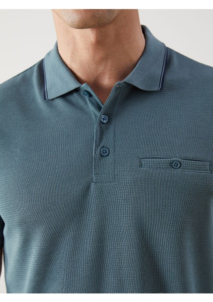 Yeni Sezon Polo Yaka Kisa Kollu Erkek Dokulu Tisort - S52872Z8 modelleri
