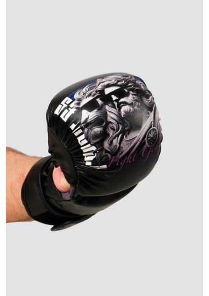 Mma Eldiveni - Aslan Desenli Siyah - Grappling, Bjj, Cage Fighting modelleri