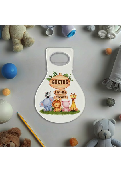 Kişiye Özel Safari Temalı Balon Magnet Açacak 10 Adet (Model-10)