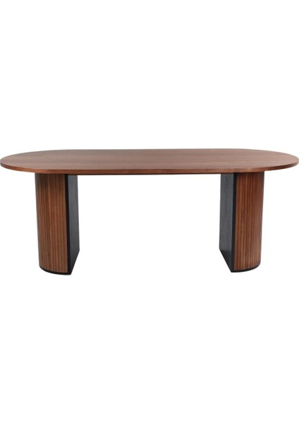 Zeno Oval Ahşap Bohem Yemek Masası 90X180 indirimleri