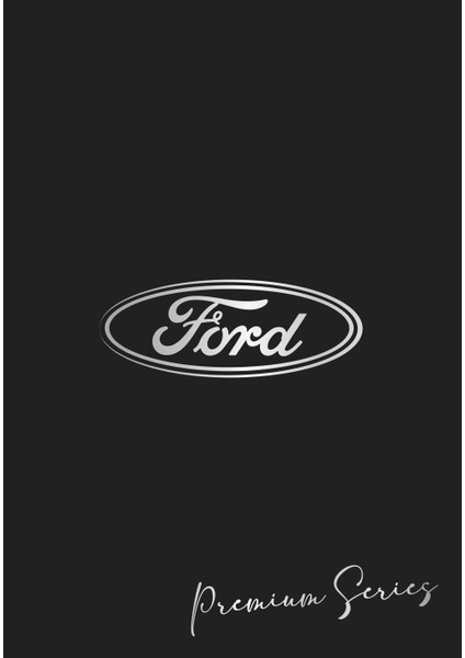 Suya Dayanıklı Yıkanabilir Ford Oto Paspas Kağıdı Siyah Gümüş Baskı 50 Adet - 35X50CM - Kalın