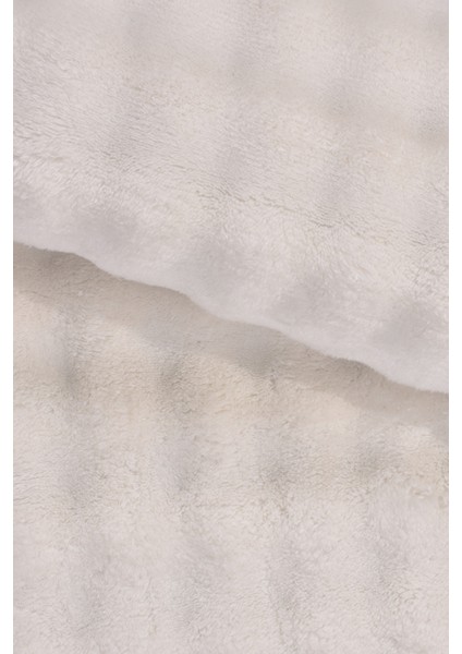 Puffy Bubble Krem Peluş Halı ve Yolluk | Kaymaz, Yıkanabilir, Ekstra Yumuşak, Dökülme Yapmaz