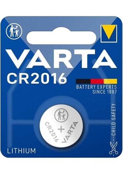 CR2016 3V Lityum Düğme Pil Tekli Paket (Blister)