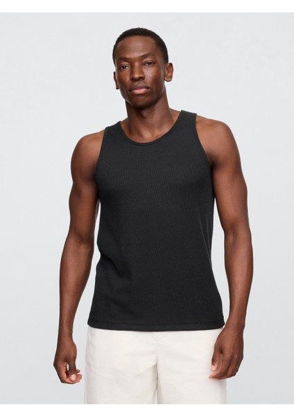 Erkek Siyah Fitilli Atlet