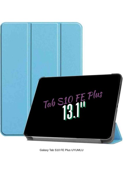 Galaxy Tab S10 Fe Plus Uyumlu 13.1" Katlanabilen Standlı Smart Cover Akıllı Tablet Kılıfı