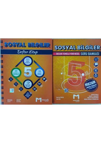 Yayınları 5. Sınıf Sosyal Bilgiler Defter Kitap+Sosyal Bilgiler Soru Bankası