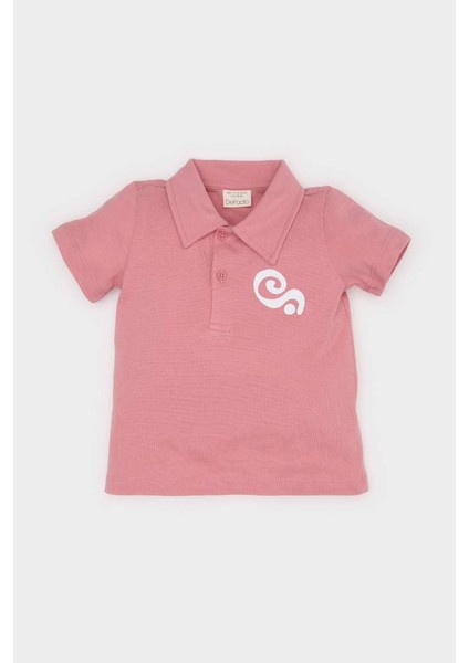 Yeni Sezon Erkek Bebek Baskılı Pike Kısa Kollu Polo Tişört