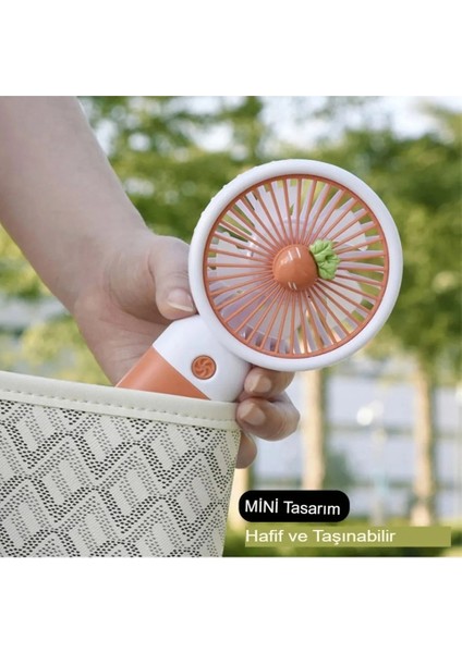 Şarjlı Masa Üstü ve El Fan Taşınabilir Şarj Edilebilir Serinletici Mini Fan
