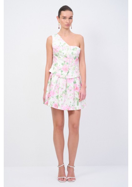 Moda Tutkusu Pileli Mini Etek