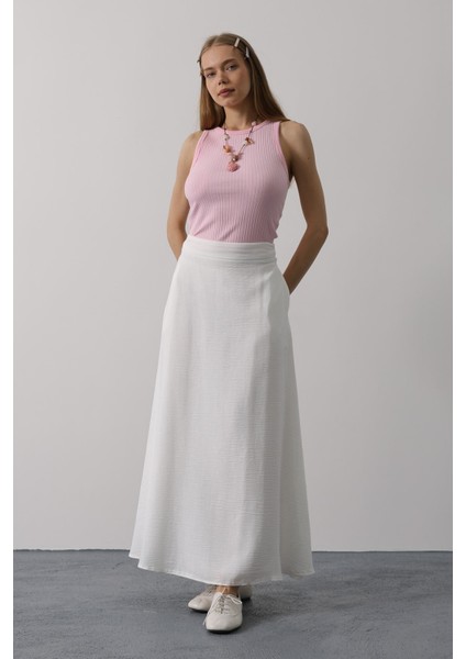 Natural Keten Etek - Beyaz modelleri