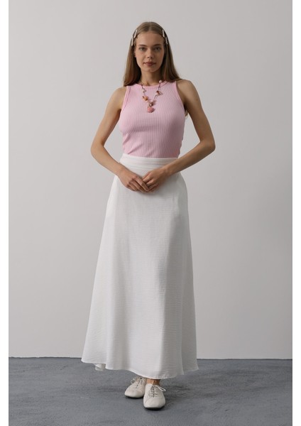 Natural Keten Etek - Beyaz fırsatları