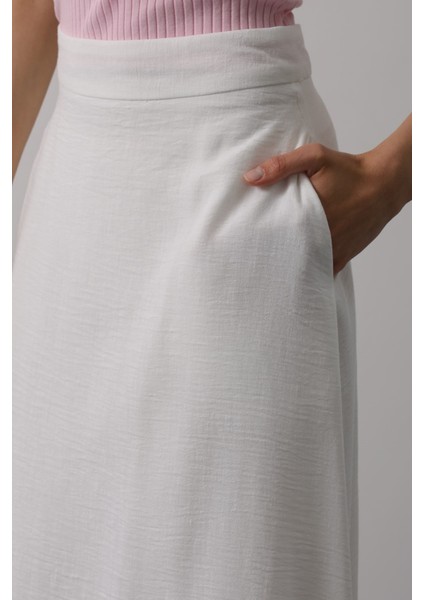 Natural Keten Etek - Beyaz indirimleri