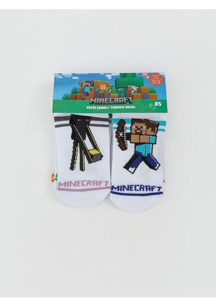Yeni Sezon Minecraft Desenli Erkek Cocuk Patik Corap 5'li - S5Q282Z4 modelleri