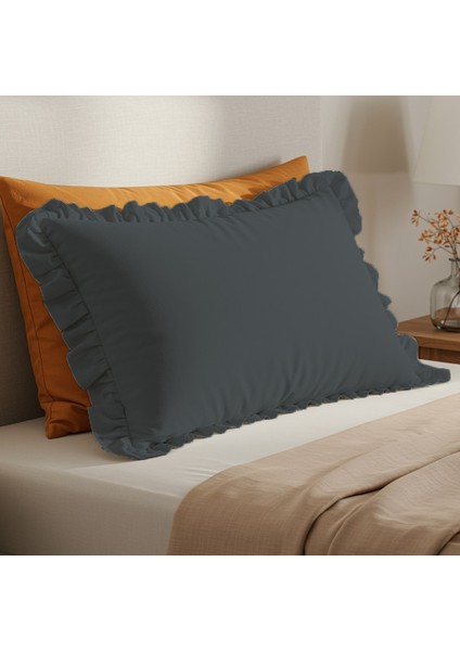 Fırfırlı Ranforce Kumaş Yastık Kılıfı 50 x 70