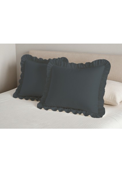 Fırfırlı Ranforce Kumaş Yastık Kılıfı 50 x 70