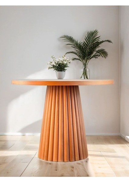 Acantus Natural Ahşap Yemek Masası 110X110