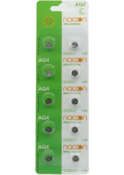 Ag4, LR626, LR66, 177/376/377, SR626, SR626SW Düğme Pil 10LU Paket