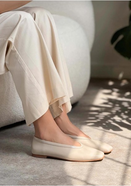 Soft Kırışık Mat Vegan Deri Küt Burun Düz Taban Kadın Babet fırsatları