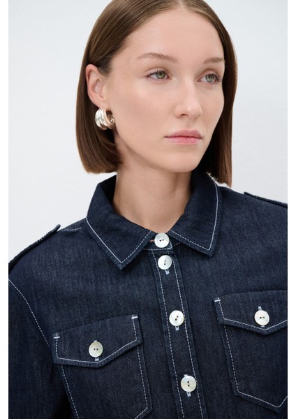 Cepli Denim Crop Gömlek fiyatları