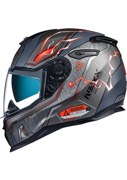 SX.100 Gıgabot Mat Gri-Kırmızı Kask modelleri