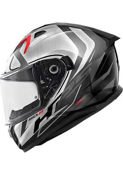 Gıvı 50.8 Racer Mat Siyah-Tıtanıum-Gri Kask