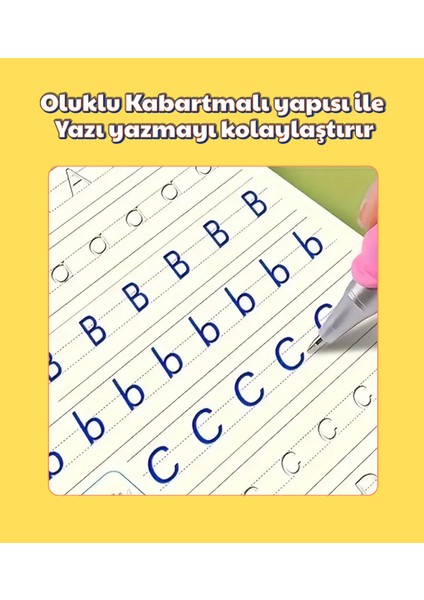 Sihirli Yazı Kalem + Kalem Içi Yedeği 10 Adet + 1 Adet Kalem Tutacağı - Sihirli Defter Kitap Setinde Kullanılan Kalem Seti