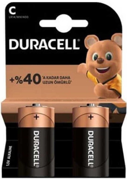Alkalin C 2'li Orta Boy Pil