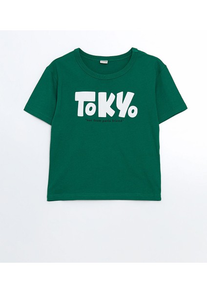 Yeni Sezon Bisiklet Yaka Tokyo Baskili Erkek Cocuk Tisort - S5BQ51Z4