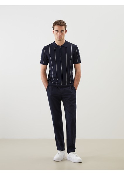 Yeni Sezon Slim Fit Keten Karisimli Erkek Pantolon - S5EE27Z8