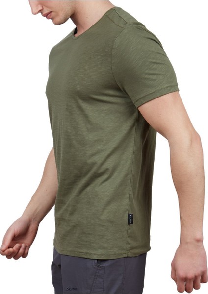 Yazlık Kısa Kol Haki Basic Tshirt modelleri