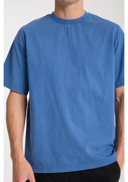 Erkek Pamuk Bisiklet Yaka Oversize T-Shirt - Yazlık Rahat ve Trendy Tarz modelleri