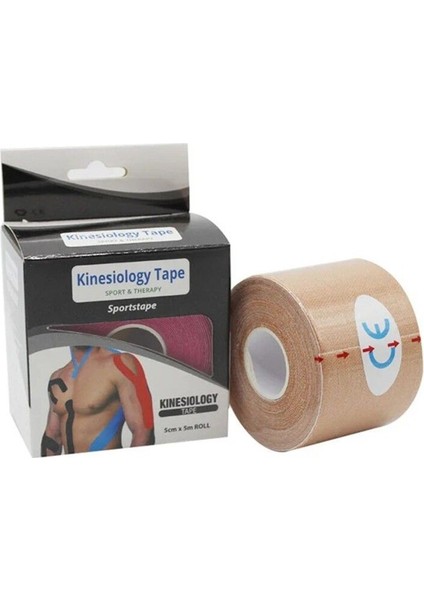 Kinesio Bandı 5 Metre x 5 cm Sporcu Bandı, 3'lü Set