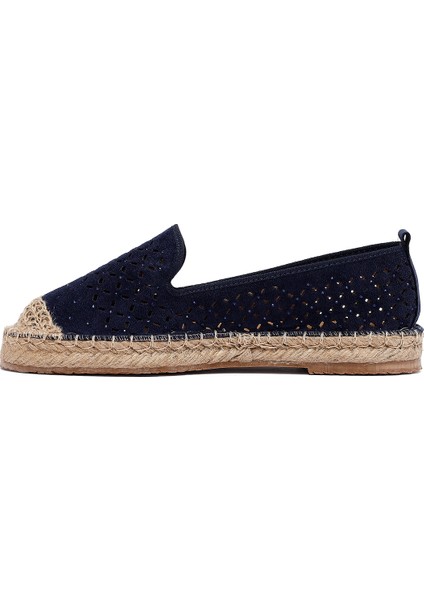 Kadın Lacivert Fileli Süet Espadril 25SFE402710