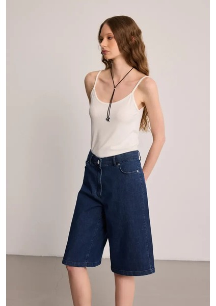 Denim Bermuda - Mavi