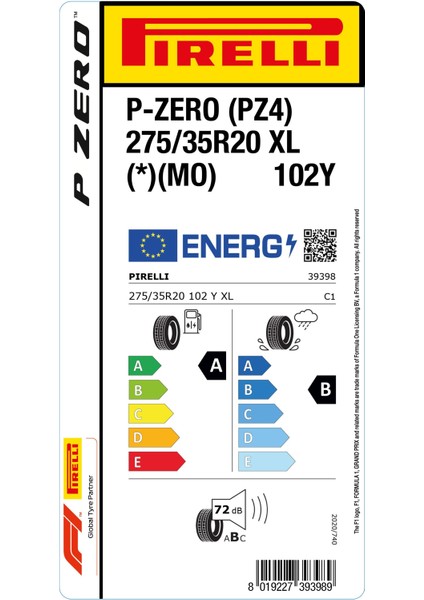 275/35 R20 102Y Xl Mo * P Zero Oto Yaz Lastigi (Üretim Yılı:2024) fiyatları