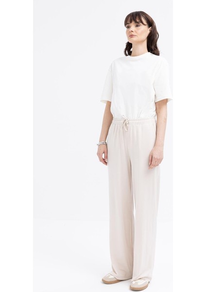 Taş-Beli Bağcıklı Cepli Geniş Paça Eşofman Altı modelleri