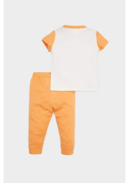 Yeni Sezon Erkek Bebek Garfield Pijama Takımı Kısa Kollu Penye Üst Beli Lastikli Uzun Alt fırsatları