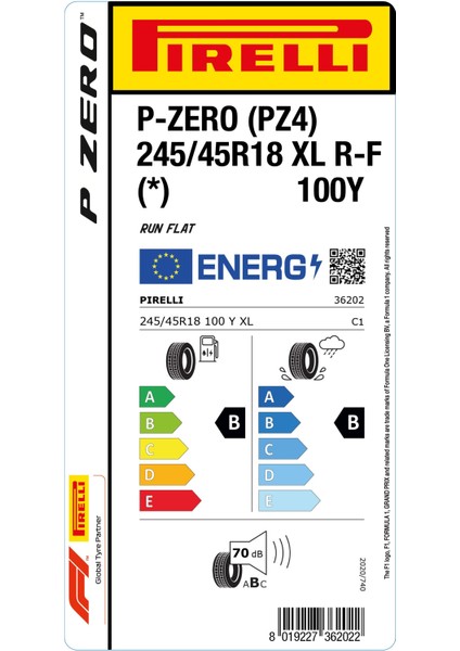 245/45 R18 100Y Xl Rft * P Zero Oto Yaz Lastigi (Üretim Yılı:2025) fiyatları