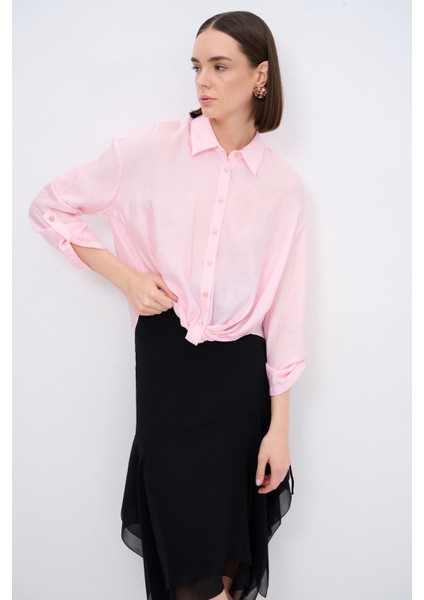 V Yaka Büzgülü Gömlek fırsatları