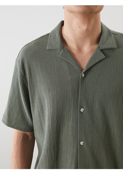 Yeni Sezon Regular Fit Kisa Kollu Erkek Gomlek - S5EC97Z8