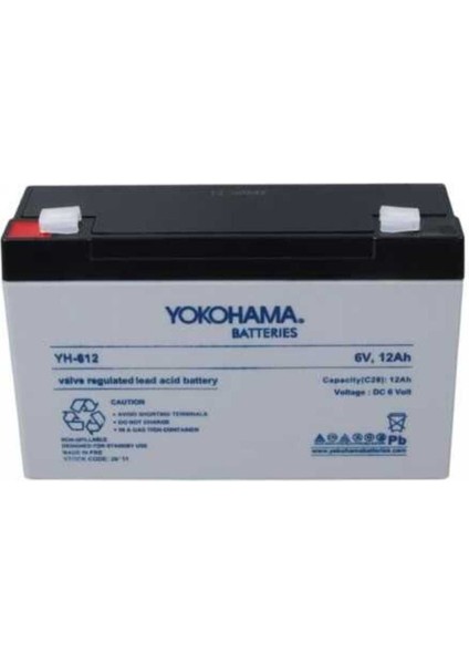 YH-612 6 Volt - 12 Amper Akü
