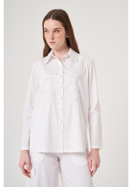 OE25Y939713 Omelya Nakışlı Gömlek fiyatları