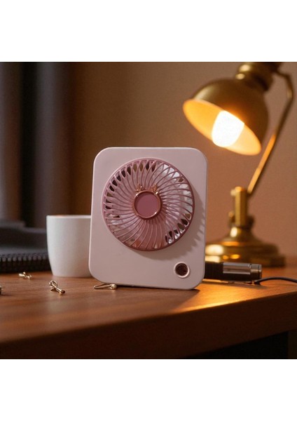 Masa Üstü Vantilatör Mini Fan 3 Kademeli Vantilatör USB Şarjlı