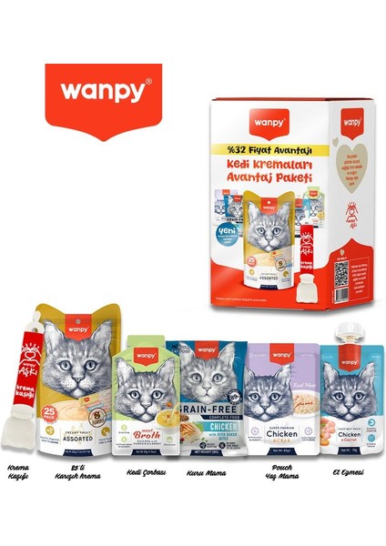 Kedi Krema 6 Çeşit Avantaj Paket