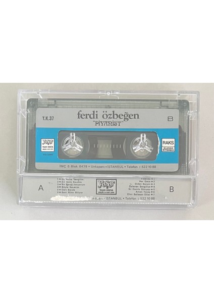 Ferdi Özbeğen Piyanist Kaset (Orjinal Dönem Kağıt Baskı Kaset)
