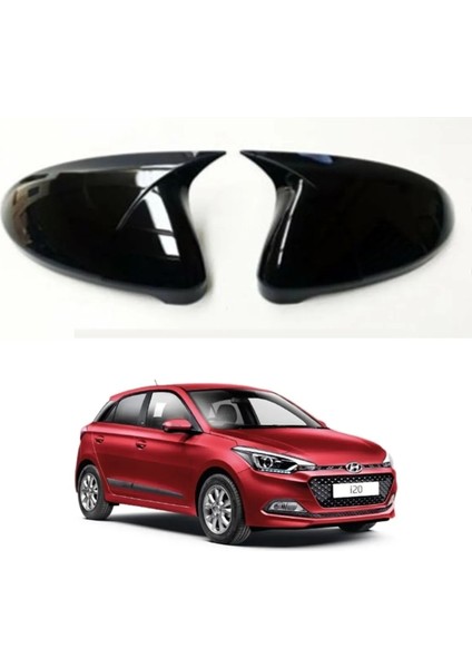 Hyundai I20 2014-2020 Uyumlu Parlak Siyah Batman Ayna Kapağı